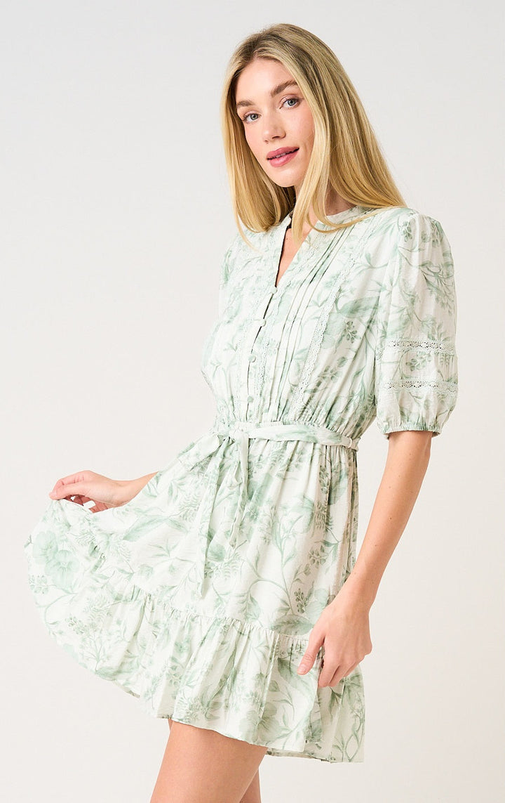 Sylvie Balloon Sleeve Mini Dress