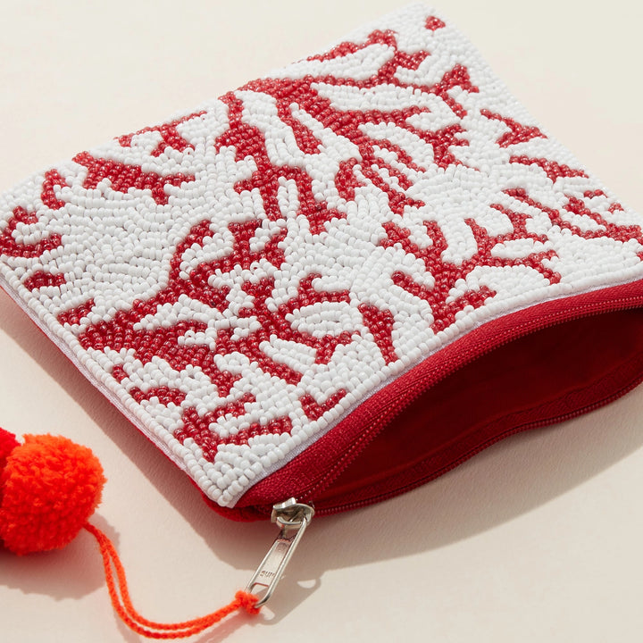 Sea Corals Beaded Pouch