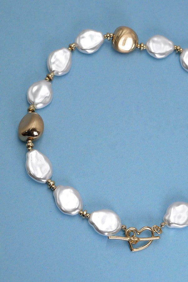 Pearl Metal Mix Necklace