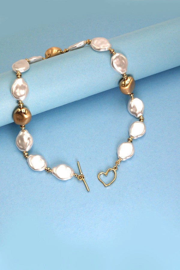 Pearl Metal Mix Necklace
