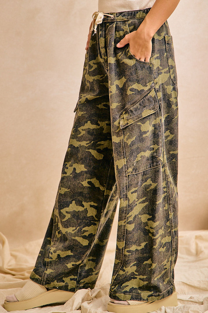 Camouflage Baggy Barrel Pants
