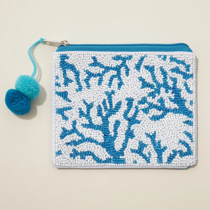 Sea Corals Beaded Pouch