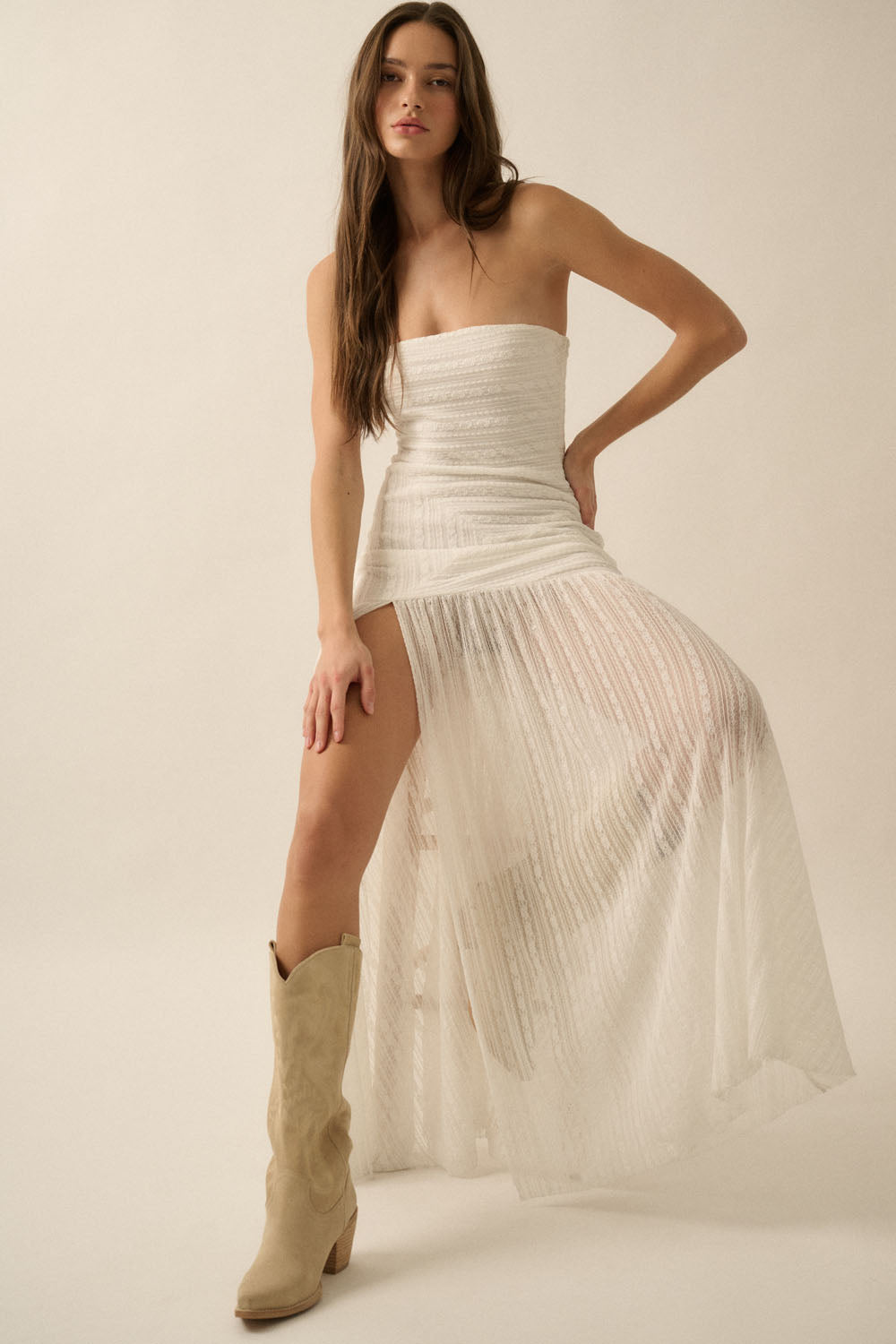 Wanda Strapless maxi Dress