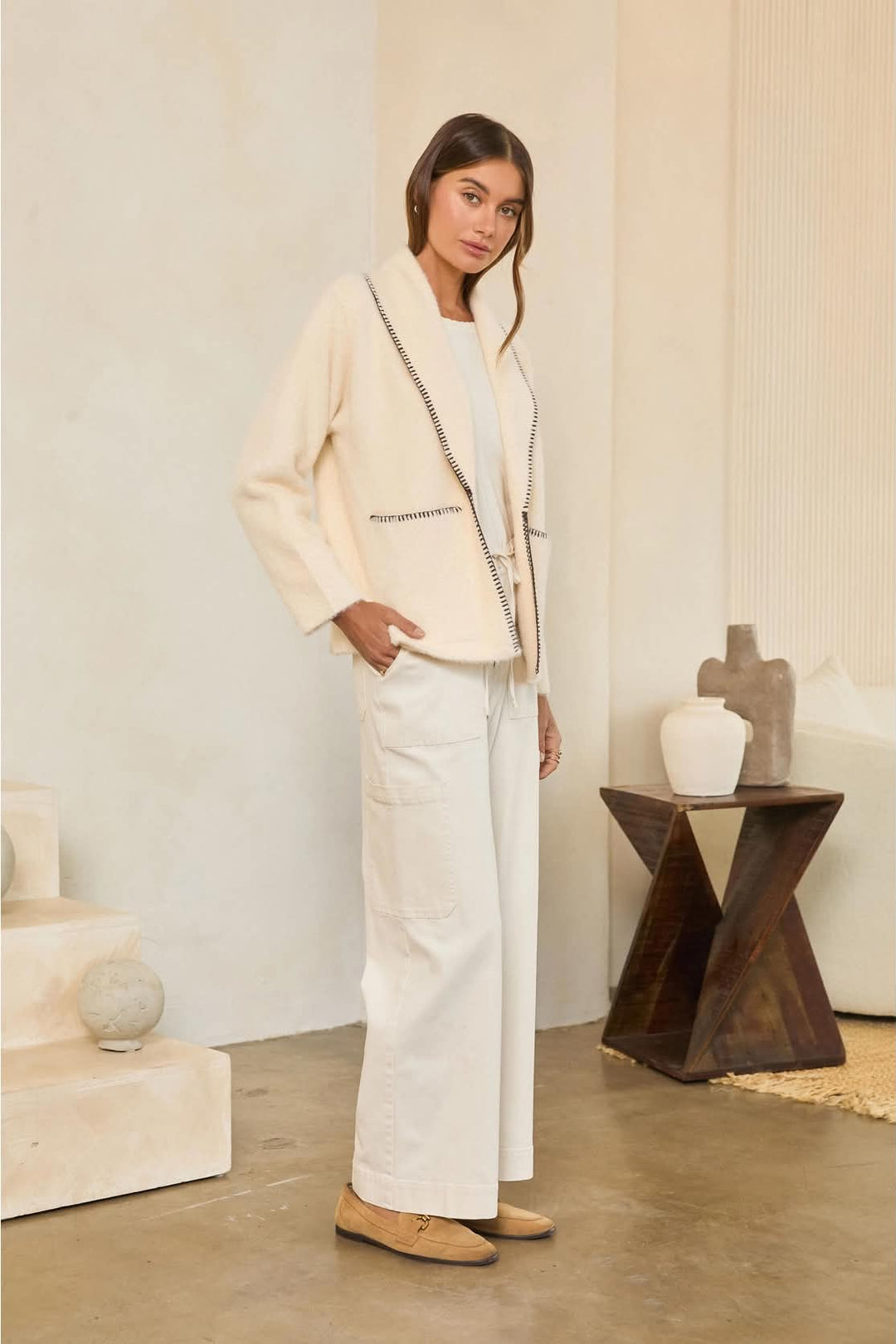 Kayla Open Front Cardigan