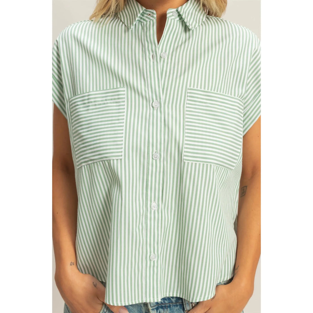 Olivia Striped Button Up