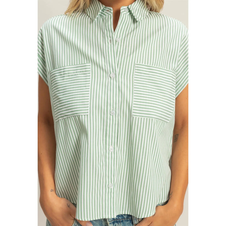 Olivia Striped Button Up
