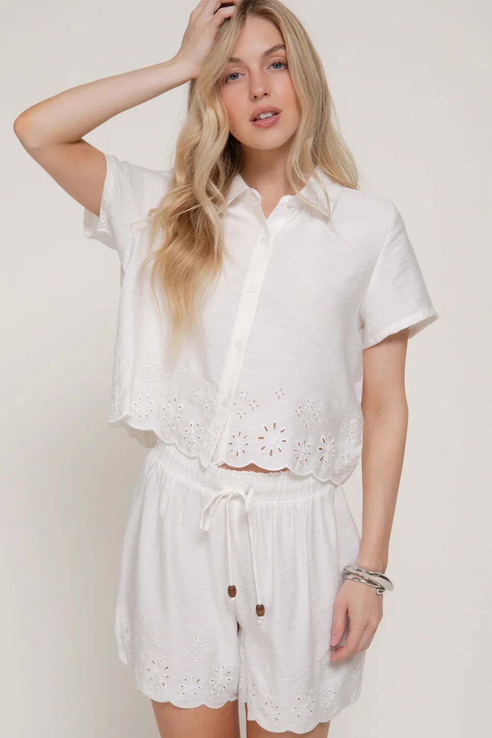 Renata Scallop Hem Top