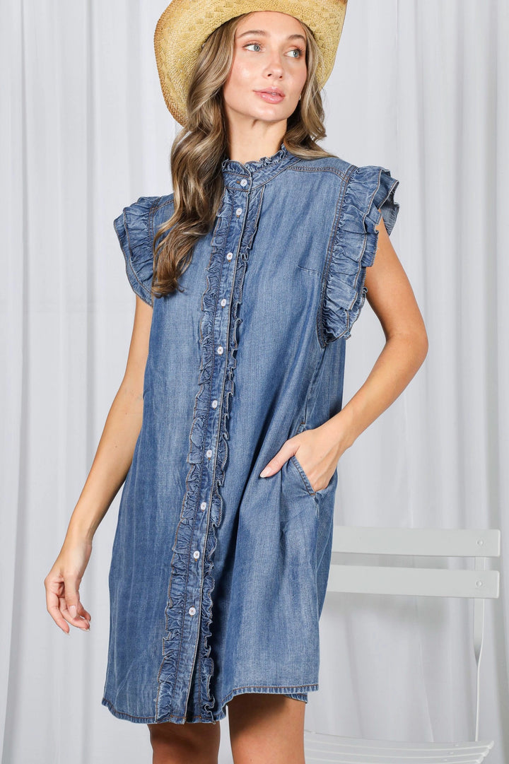 Elena Denim Shirt Dress