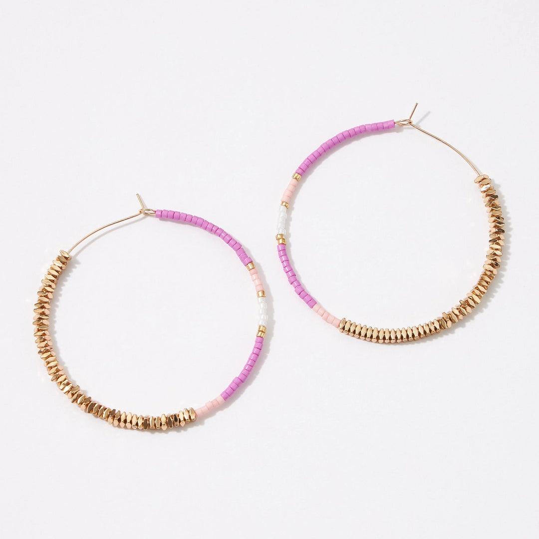 Beaded Hoops