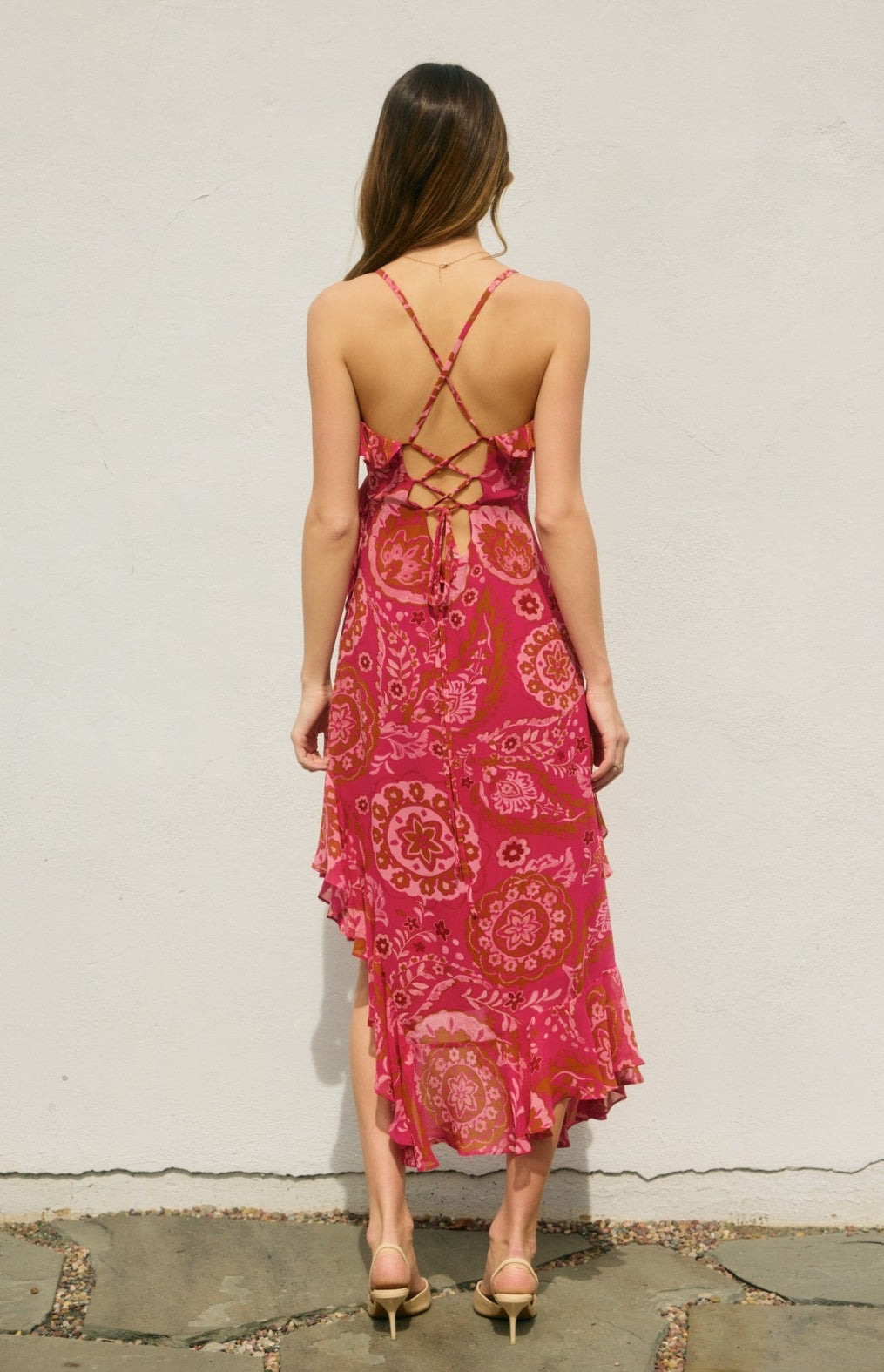 Arden Ruffled Midi Dress