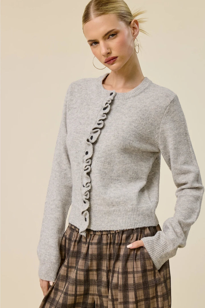 Amelia Ruffle Trim Cardigan
