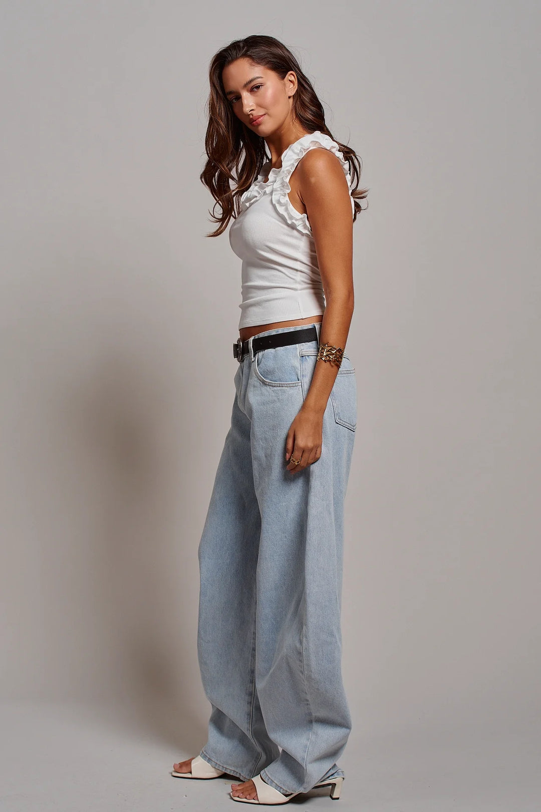 Chloe Ruffle Trim Tank
