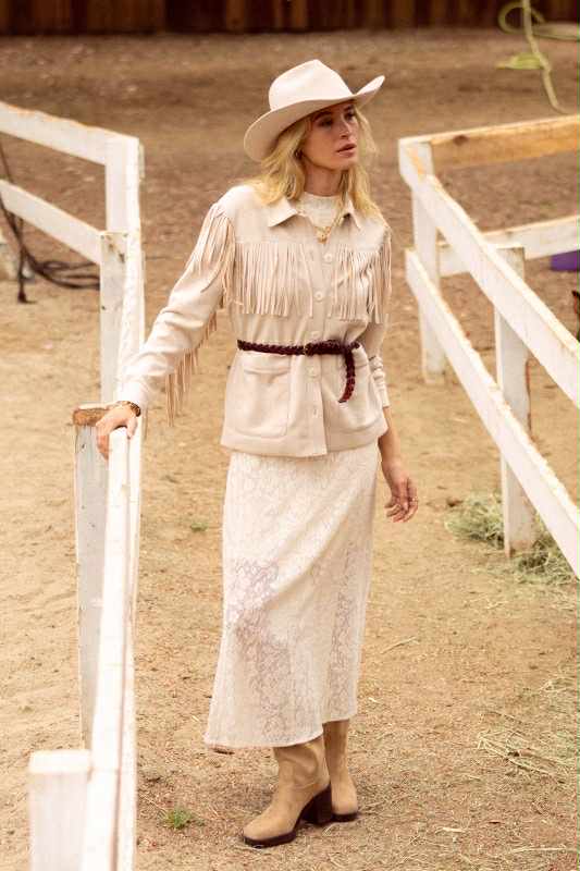 Mei Suede Fringe Jacket