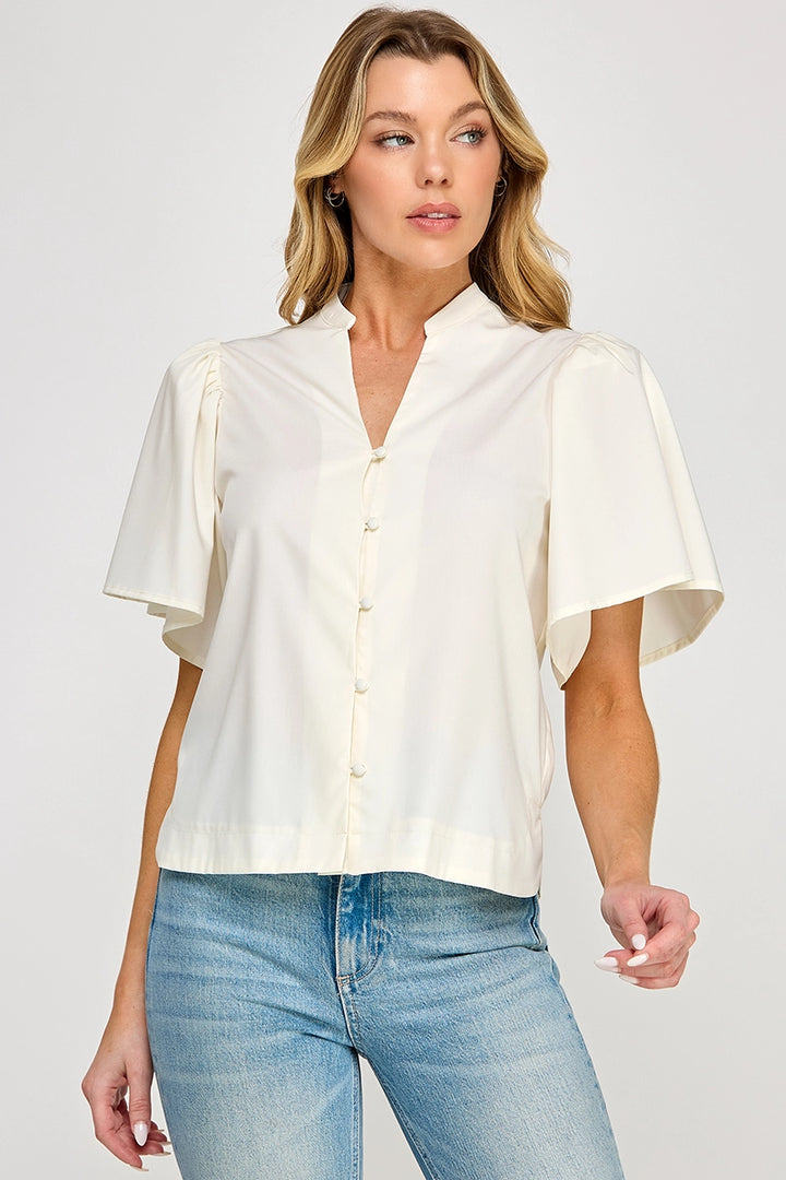 Laurel Poplin Top