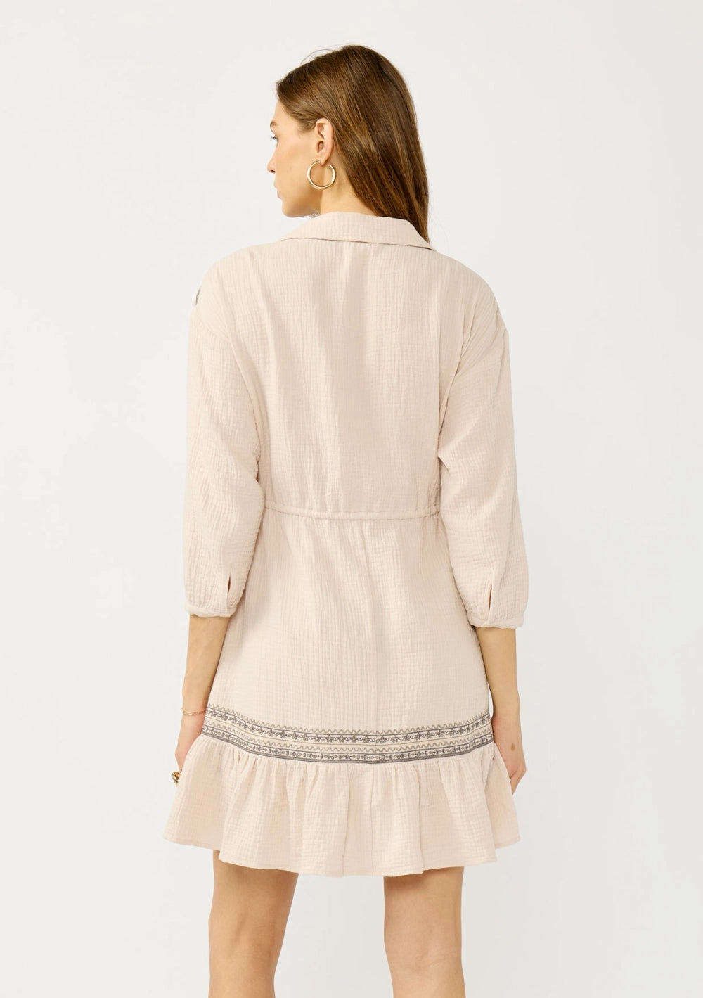 Lowell Embroidered Shirt Dress