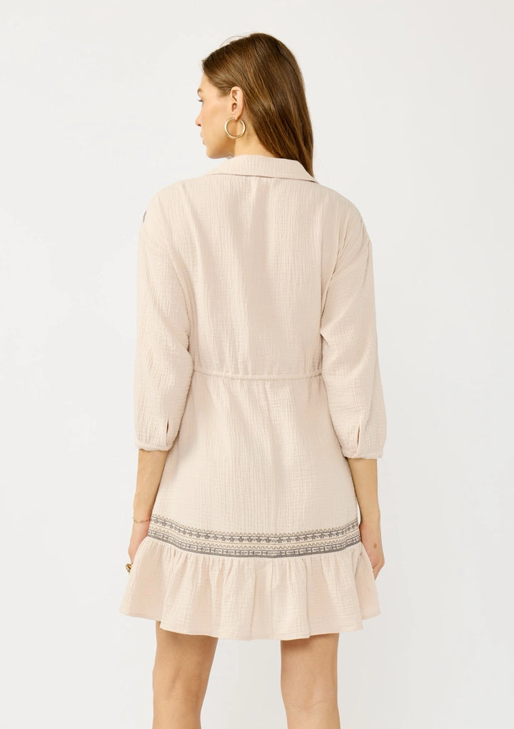 Lowell Embroidered Shirt Dress