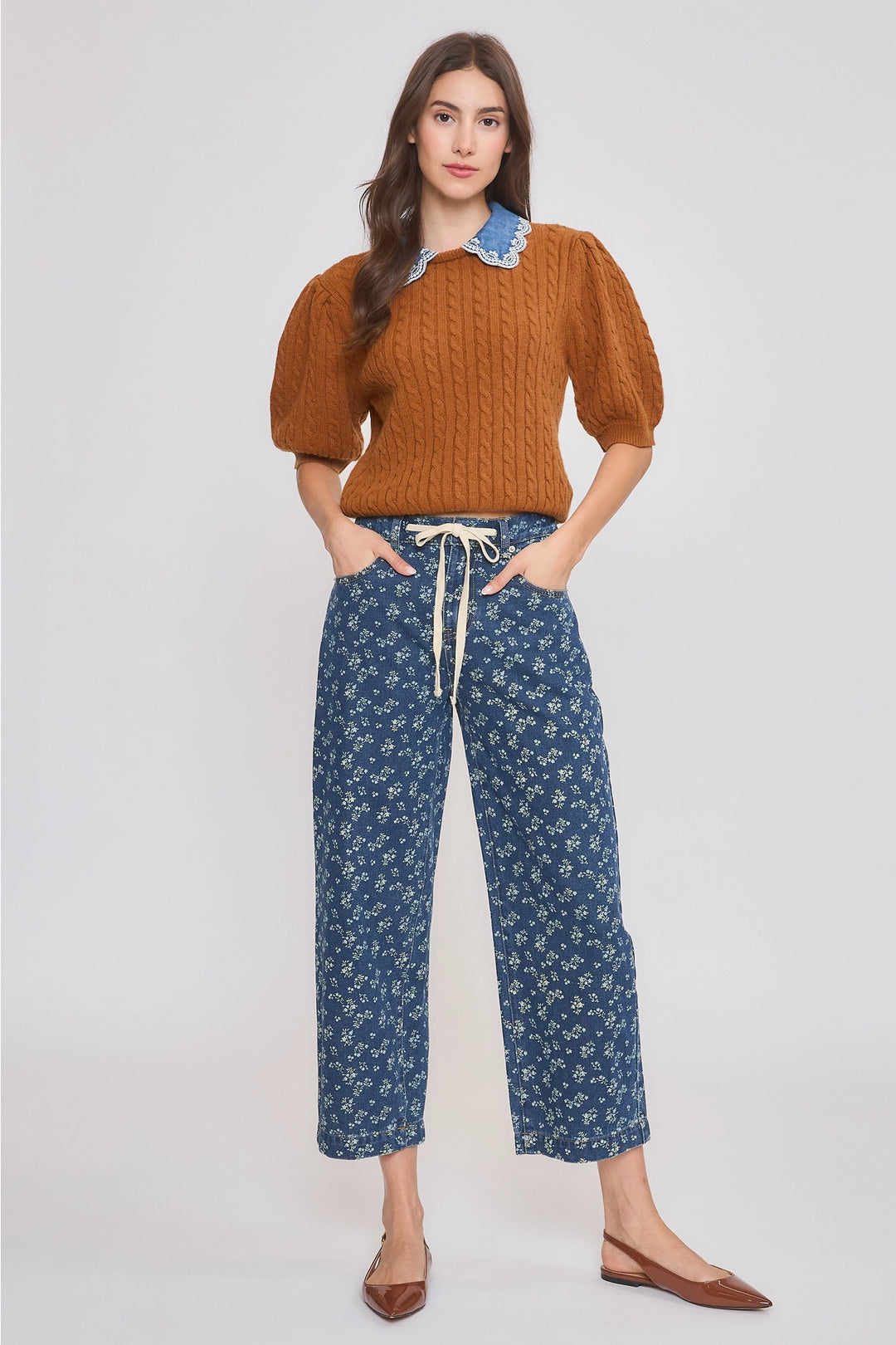 Daisy Tie Front Jeans