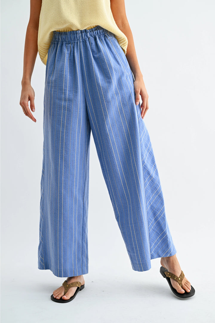 Jordan Pinstripe Wide-Leg Trousers