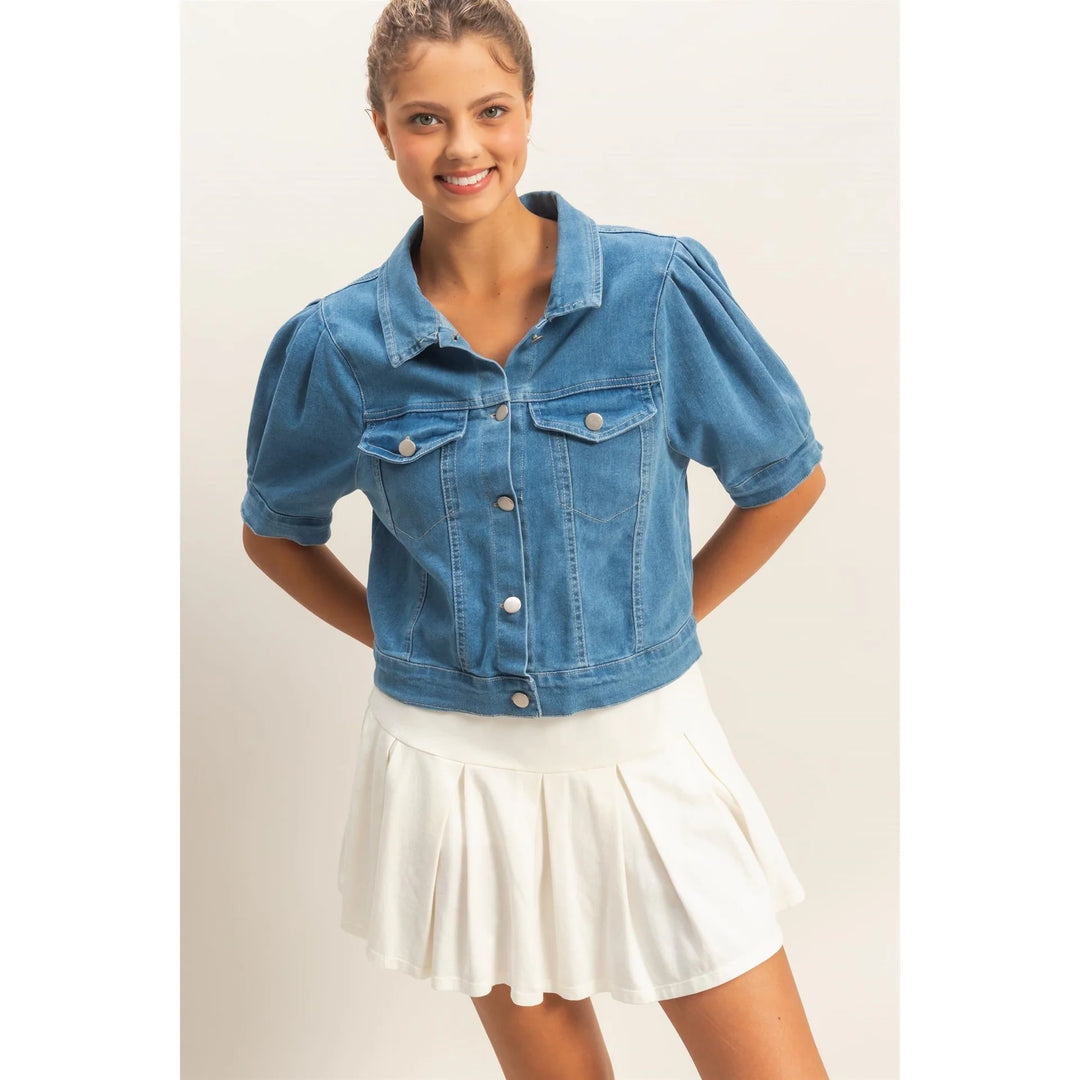 Gia Short Sleeve Denim Jacket