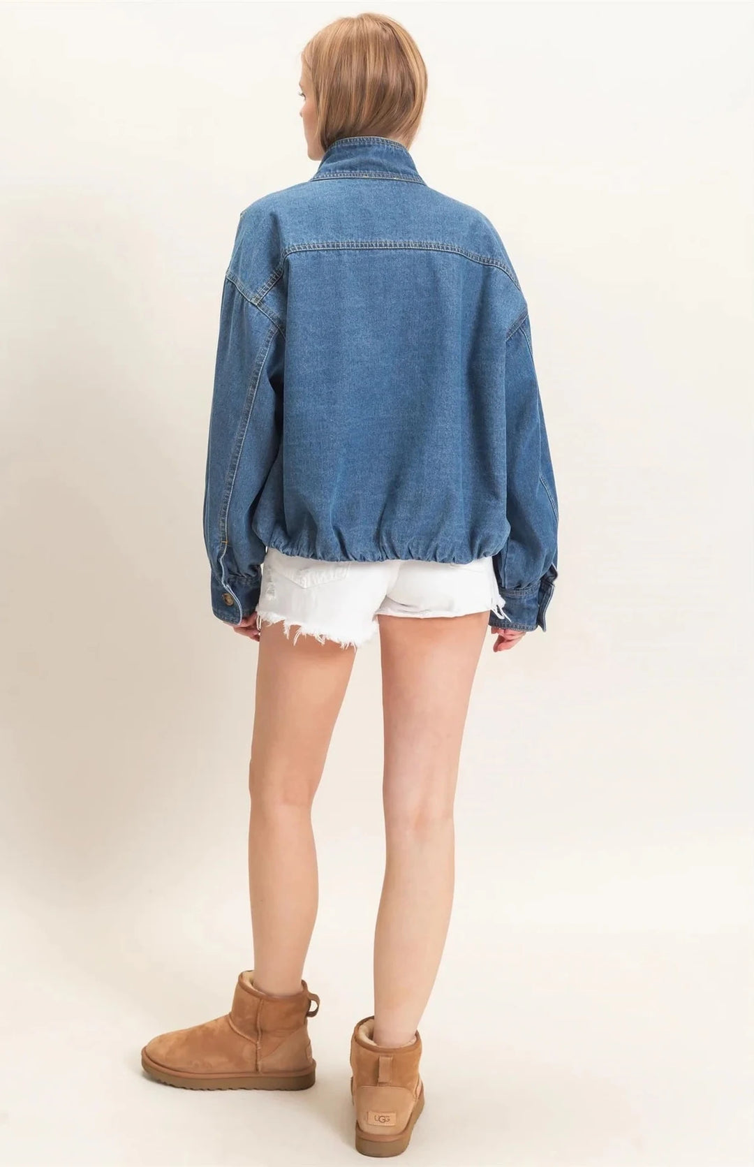 Aria  Denim Bomber Jacket