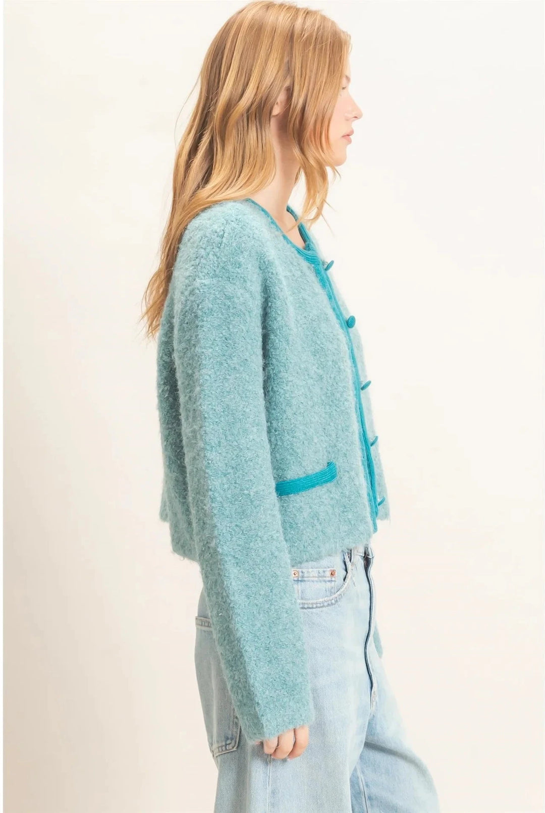 Pam Boucle Knit Cardigan