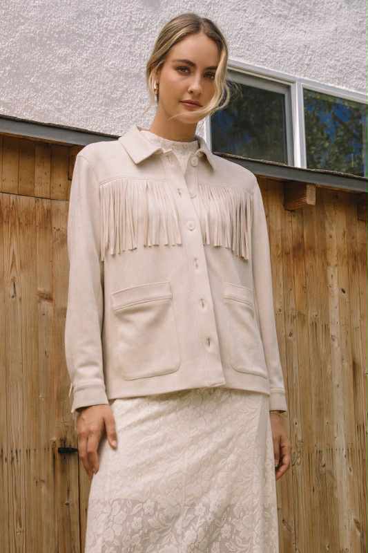 Mei Suede Fringe Jacket