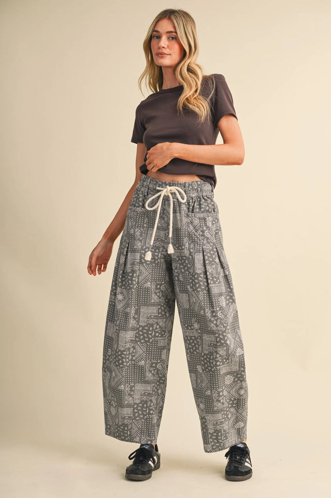 Arabella Pleated Barrel Pants