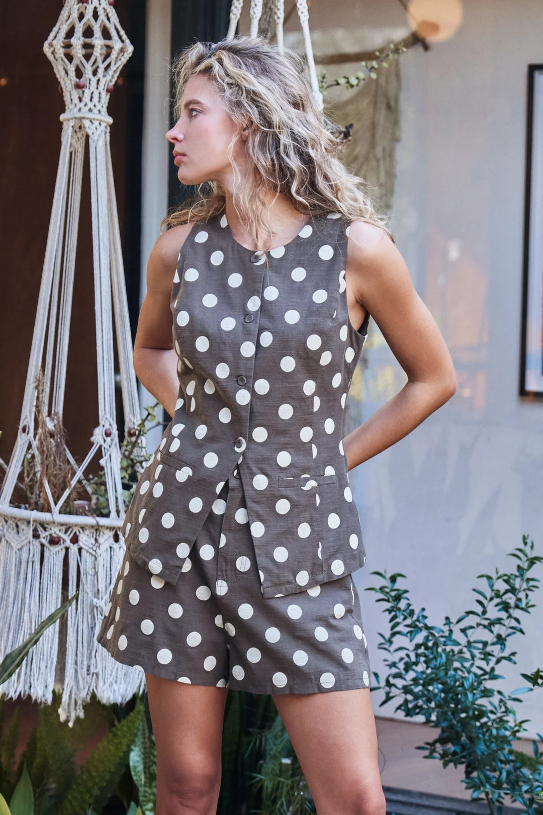 Mila Polka Dot Vest