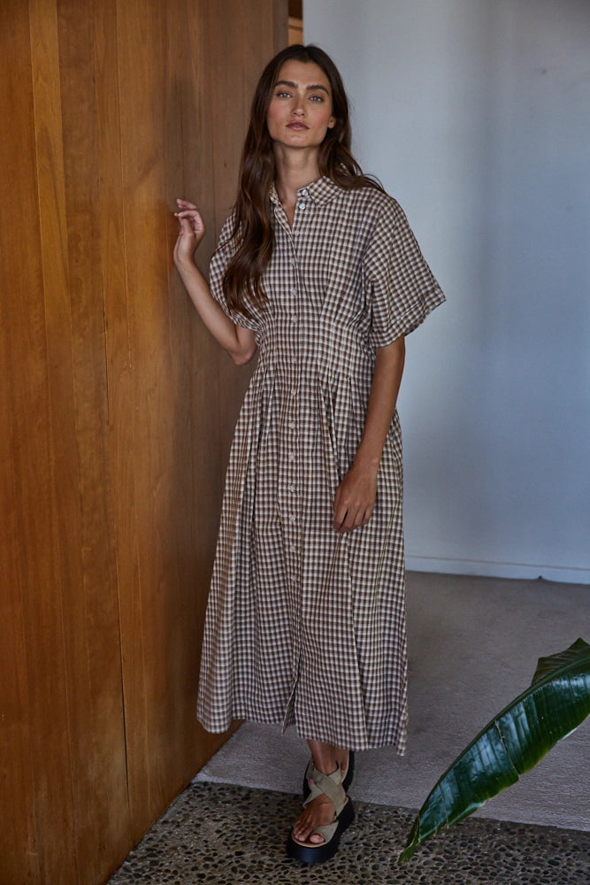Tessa Gingham Midi