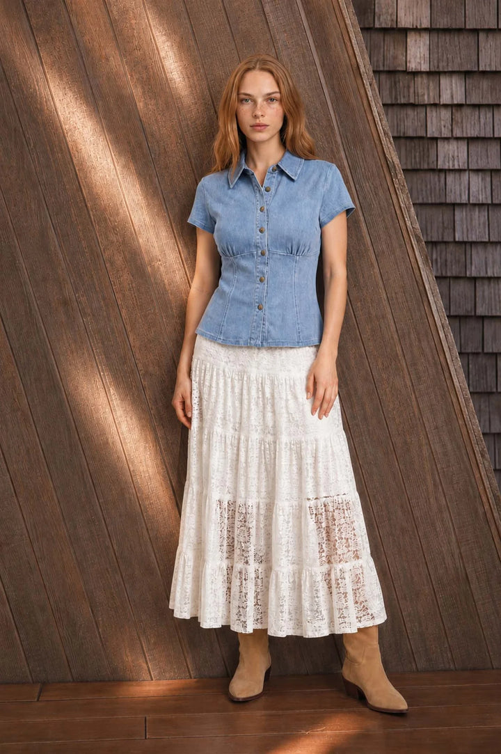 Lucille Denim Top