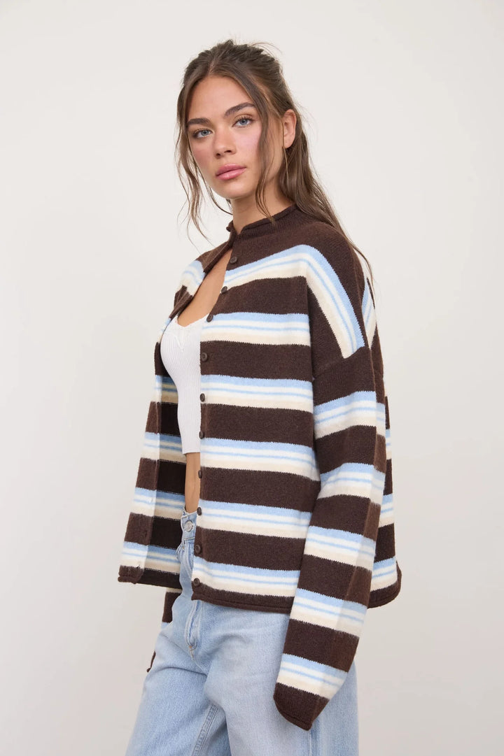 Parker Rolled Neck Cardigan