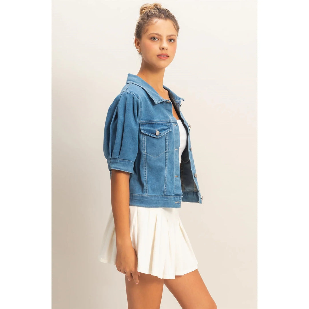 Gia Short Sleeve Denim Jacket
