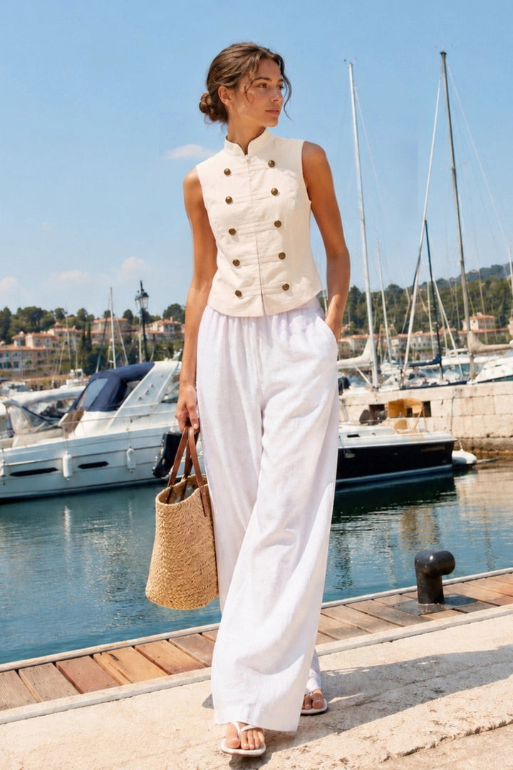 Francesca Button Front Top