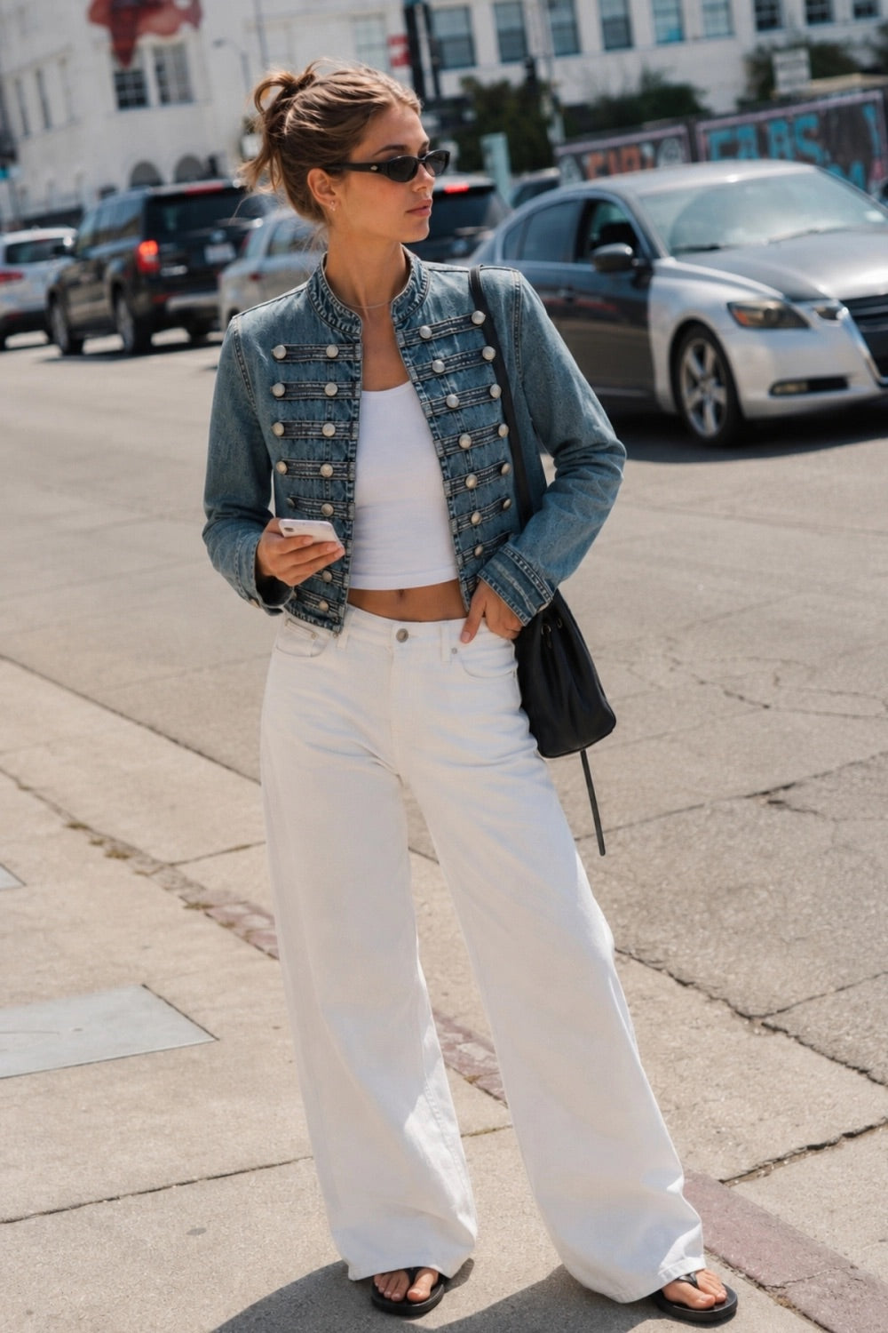 Felicity Military Denim Jacket
